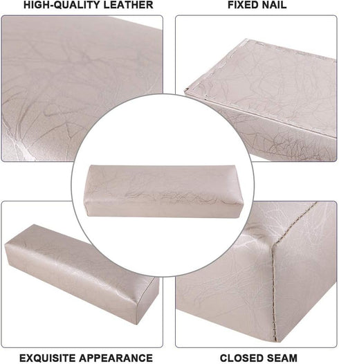 Nail Arm Rest for Acrylic Nail Art, Stripe Leather Soft Sponge Hand Rests Cushion for Manicure Care