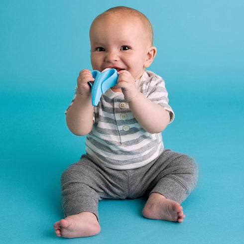 Baby Banana - Blue Banana Toothbrush, Training Teether Tooth Brush for Infant and Toddler