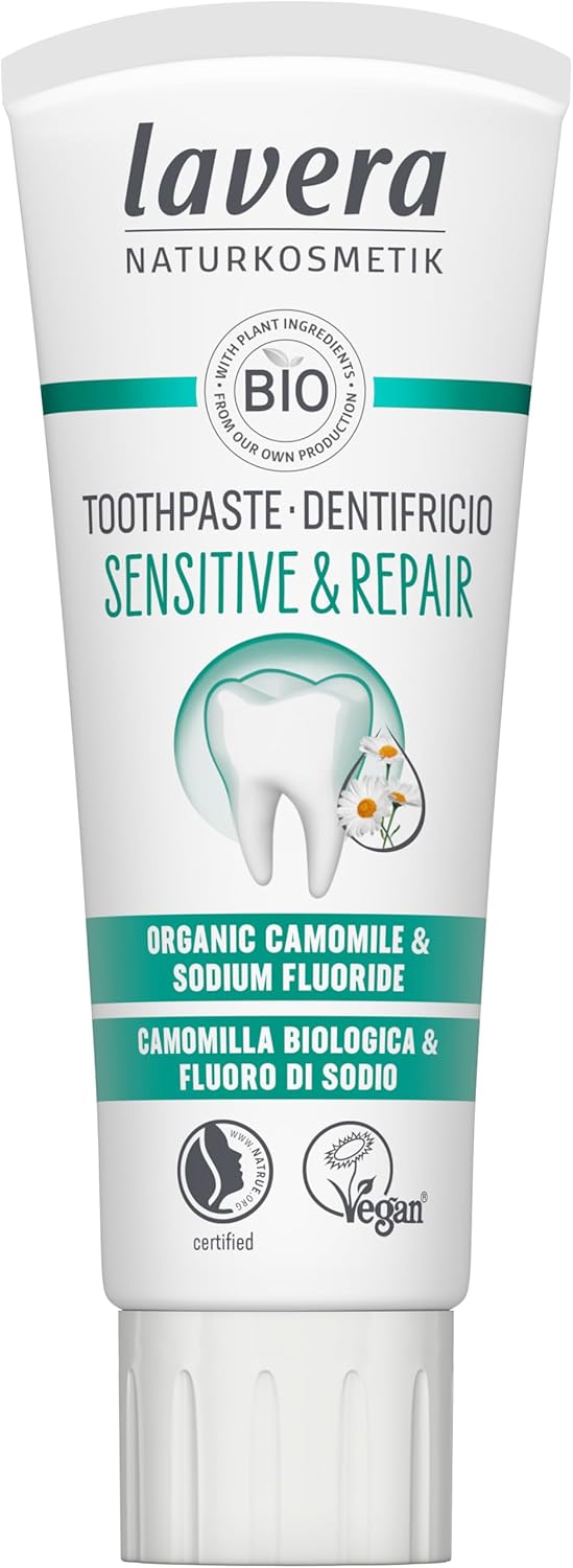 Lavera Organic Sensitive & Repair Toothpaste with Fluoride, New 2.54 fl oz