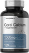 Horbaeach Coral Calcium, 1500mg, 150 Capsules, Plus Magnesium, Non-GMO, Gluten Free Supplement