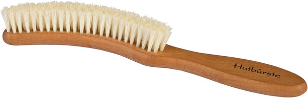 Redecker Natural Pig Bristle Hat Brush with Oiled Pearwood Handle, 9-1/4-Inches