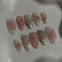 Press on Nails Medium Almond SWEKKE, Full Cover Fake Nails with 3D Bow Designs, 24Pcs Cute Acrylic Nails