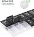 XL Weekly Pill Organizer, Fullicon Extra Large Daily Pill Box for Twice a Day Vitamin/Fish Oil/Supplements