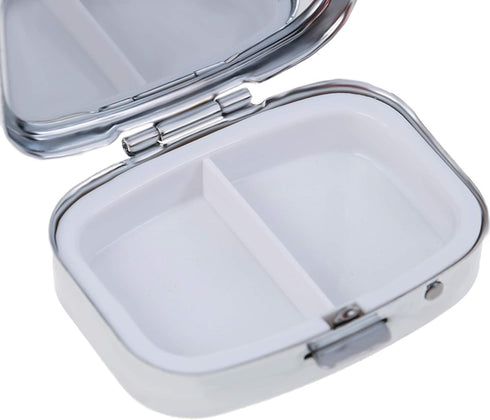 Vini (Pack 2) Pill Box Small Medicine Pill Case Portable Medicine Tablet Vitamin Holder Organizer for Purse Pocket