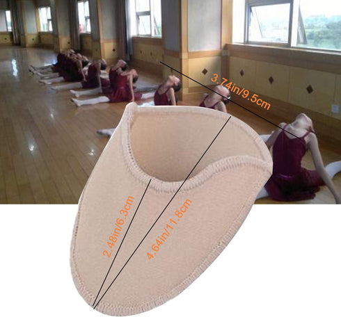 Toe Pouches Pads, Gel Cover for Women's 6-10, Protects Toes or Feet for Dance, Ballet, Point Shoes - 1 Pair