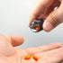 Bling Pill Case, Portable Waterproof Rhinestone Pill Box with Keychain for Travel, Outdoor, Camping, Black Pill Holder