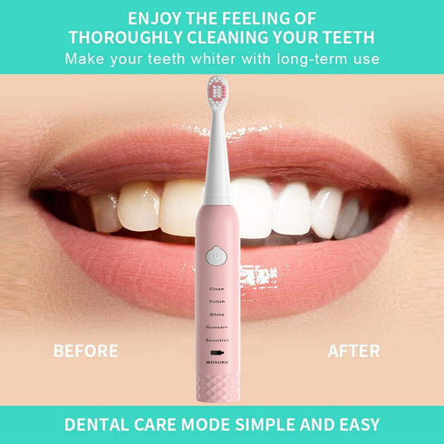 WOSUKK 2-Min 4 Kids Electric Toothbrushes for Adults Sonicare Electric Toothbrush Rechargeable Electrical Toothbrush