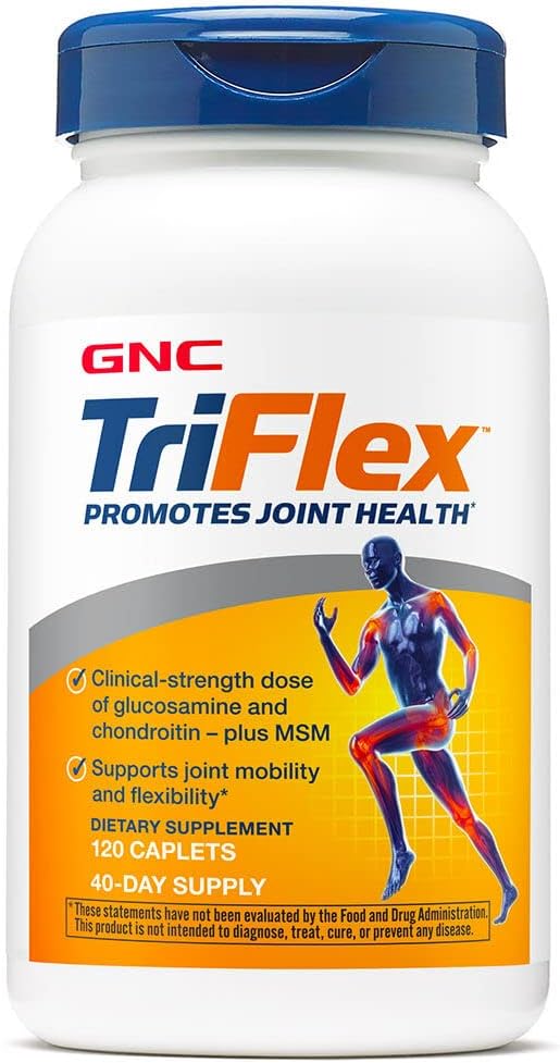 GNC TriFlex Joint, Bone & Cartilage Health Supplement with Glucosamine Chondroitin & MSM - 120 Caplets