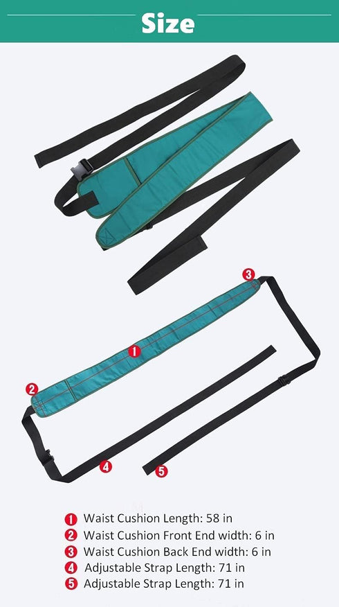 Medical Bed Restraint Strap for Elderly, Bondaged Bed Tie Downs, Anti-Fall Waist Belt for Elderly, Wheelchair Safety