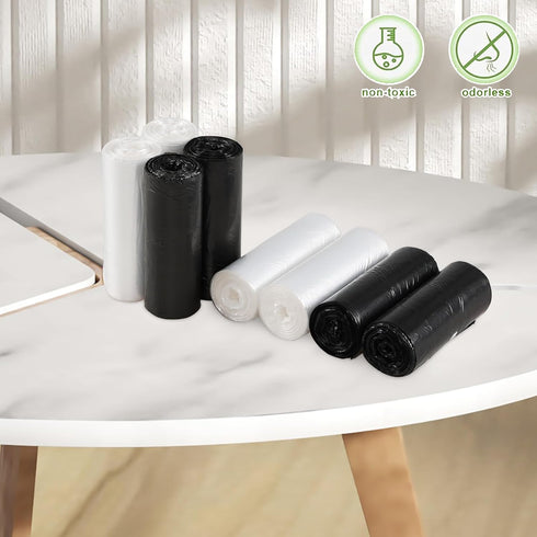 1.5 Gallon Small Trash Can Liners, 200 Counts Garbage Bags for Home Use