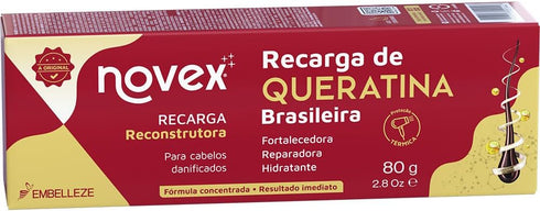 Novex Keratin Recharge Leave-in Conditioner - Reconstructive Keratin for Frizz Control & Damage Repair