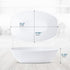 Posh Setting Disposable Oval Serving Bowls, White Plastic, 4 Pack, 72 Ounce Large for Party Snack or Salad