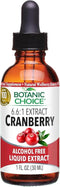 Botanic Choice Cranberry Liquid Extract, Herbal Supplement, 1 Ounce, Alcohol Free, Gluten Free, Fast Acting