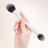 KINGMAS 3Pcs Foundation Makeup Brush Set, Double-ended Kabuki Brush, Large Foundation Brush Medium Concealer Brush Small Contour Brush for Liquid, Cream, Powder, Blending Buffing Face Makeup Tools