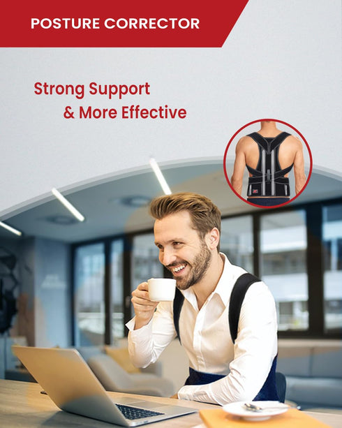 Back Brace Posture Corrector for Women and Men, Adjustable Support for Back Pain Relief