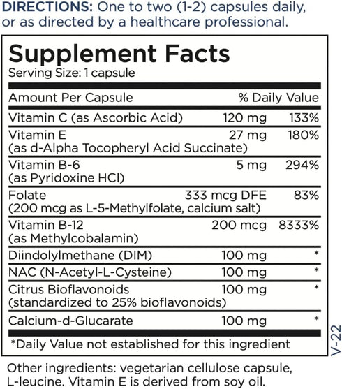 Metabolic Maintenance DIM Complex - Diindolylmethane Supplement for Estrogen Balance, 60 Capsules