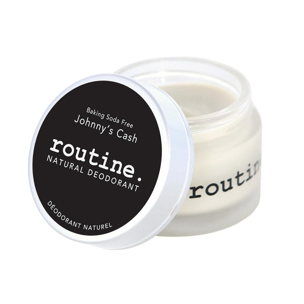 Routine. Natural Aluminum Free Deodorant - 2 Fluid Oz. for Women and Men, Johnny's Cash, Cedarwood, Pine