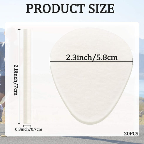 20 Pieces Metatarsal Felt Pads Foot Insert Pads for Ball of Foot Pain Relief, Adhesive Foam Foot Pad (White, Nude Color)