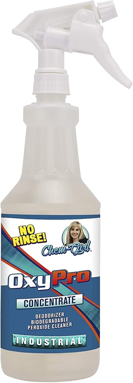 OxyPro Concentrated Multi-Purpose Surface Cleaner - Chlorine-Free, Oxygen-Powered Stain & Odor Remover, 1 Quart
