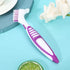ZJchao Toothbrush, 2pcs Double-Sided Oral Care Denture Cleaning Brush, Portable Brushes for Household Effective Cleaning