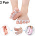 2 Pairs Toe Separators, Gel Toe Spacers for Bunion, Hammer Toe Straightener, Toe Correctors for Foot Pain Relief