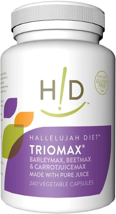 Hallelujah Diet TrioMax, Broad-Spectrum Vitamin & Antioxidant Blend Supplement, 240 Capsules, Vegan, 30-Day Supply