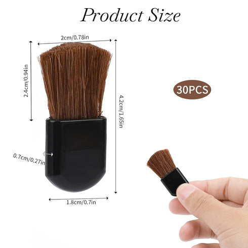 30Pcs Disposable Makeup Brushes, Mini Cosmetic Brush, Small Blush Brushes for Loose Powder Foundation Applicator