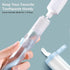 2Pcs Toothbrushes Kit - Fold Travel Size with Built-in Toothpaste Container, Soft Bristles for Travel, Camping, School,