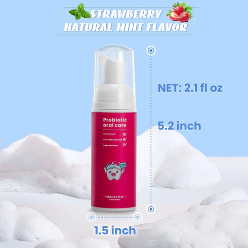 Fluoride Free Foam Kids Toothpaste, ELOTAME Natural Teeth Clean and Whitening, Organic Travel Toothpaste