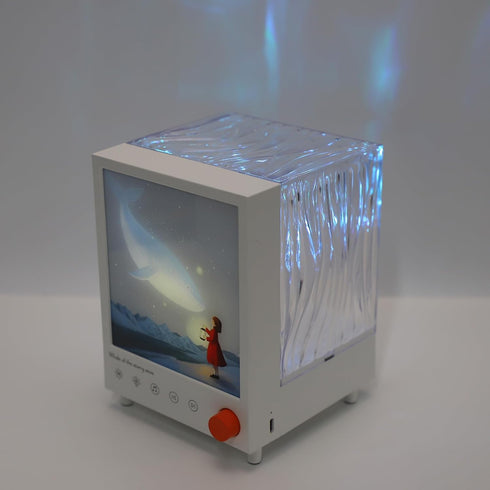 Hamwesh 3 1 Projector, in Bluetooth Speaker White Noise Machine with Remote Control, Rechargeable Portable Ambient