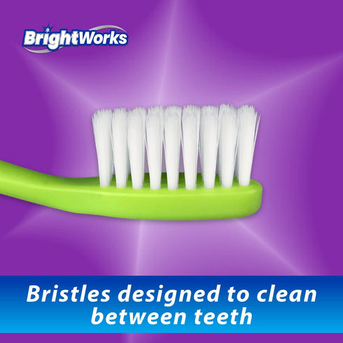 Dazzling Clean Manual Toothbrush, 10 Pack, Soft Bristles for Sensitive Teeth, Multiple Colors