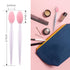 Lip Scrub Brush, Double-Sided Silicone Exfoliating Tool, Gentle Lip Exfoliator Scrubber Brush, 2 PCS