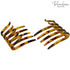 Parcelona French Crab Interlocking Savana Light Shell Medium Hair Clips, No Slip Ponytail Updo for Women