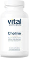 Vital Nutrients - Choline for Neurological Development and Health, 120 Vegetarian Capsules per Bottle, 550 mg