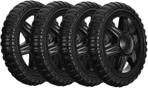 Gatuida 4pcs Push Cart Wheels for Grocery Trolley PU Rolling Cart Wheels Easy Installation for Uneven Surfaces