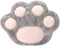 Rubber Hot Water Bottle with Cute Faux Fur Cover, Gray Paw01