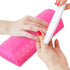 Nail Pillow Hand Rest for Nails, Washable PU Leather Manicure Armrest Cushion for Nail Tech (Rose Red)