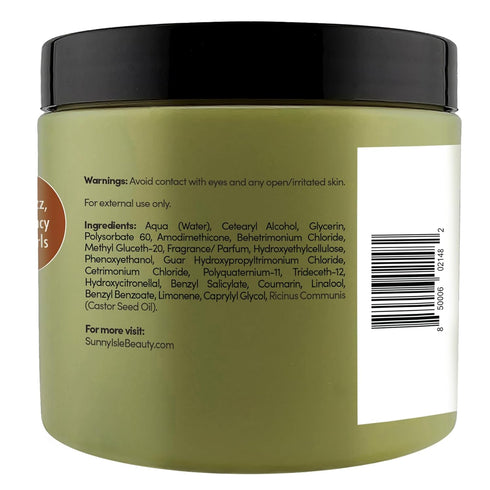 Sunny Isle Shea Coconut Curling Creme, 16OZ (Pack of 1), Infused with Jamaican Black Castor Oil
