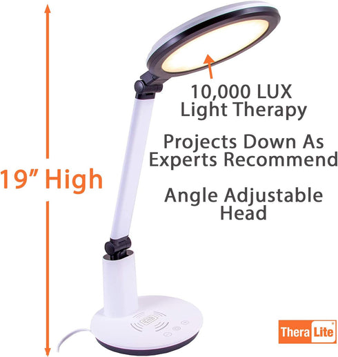 Halo Light Therapy Lamp Sunlight Lamp - UV Free 10,000 LUX Sun Lamp Therapy Light - Boost Your Spirits and Energy with A Mood Light, Works For Sunlight Deprivation and Boosting Energy