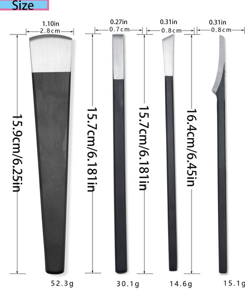 Pedicure Knife Set,4PCS Stainless Steel Dead Skin Foot Callus Remover.Ingrown Toenail Knife Remover, Professional Foot Scraper Tools,for Callus Removal Dead Skin
