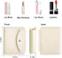 PU Lipstick Case Holder with Mirror, Holds 4 Long Lipsticks, Makeup Travel Organizer Bag for Women and Girls