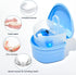Y-Kelin Denture Retainer Cleaner Kit - Denture Cleaning Case with Denture Brush (Blue)