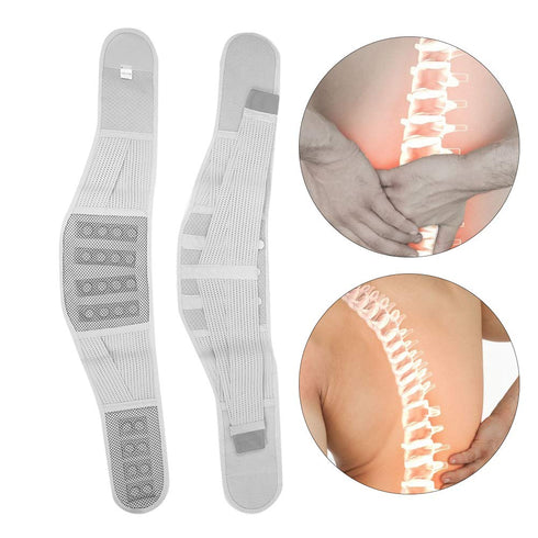ZJchao Unisex Magnetic Lower Back Brace for Pain Relief, Adjustable Lumbar Support Belt, Breathable Waist Support