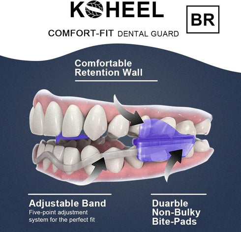 KOHEEL Adjustable Mouth Guard for Teeth Grinding, No Boiling Night Guard, Stop Bruxism (2 Count)