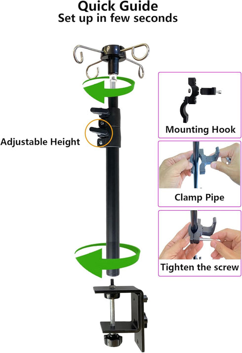 UISKOOPW (43 Inchs Portable IV Poles for Travel,IV Bag Pole Stand for Gravity Syringe,IV Pole,Feeding Tube