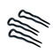 Parcelona French Mystic Wavy Set of 3 U Shaped Hair Pins for Women Fashion Flexible Durable Girls Styling Accessories
