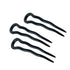 Parcelona French Mystic Wavy Set of 3 U Shaped Hair Pins for Women Fashion Flexible Durable Girls Styling Accessories