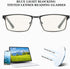 EYECEDAR 5-Pack Reading Glasses for Men, Rectangular Style with Metal Spring Hinges, 1.50