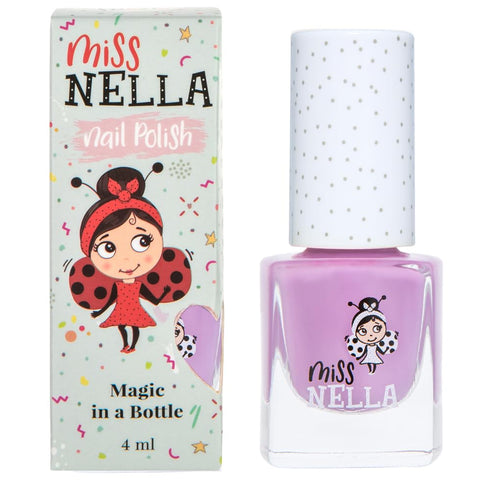MISS NELLA BUBBLE GUM – Safe Lilac Nail Polish for Kids, Non-Toxic & Odor Free, Natural Water Based, Easy Peel Off