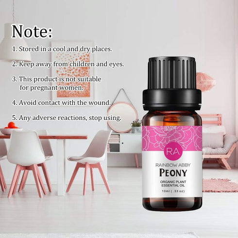Peony Essential Oil 10ML - 100% Pure Organic for Diffuser, Massage, Skin Care
